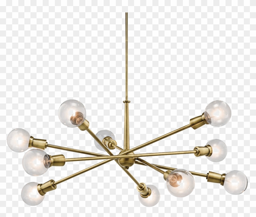 Chandelier Png Clipart - Sputnik Brass Chandelier #1731761