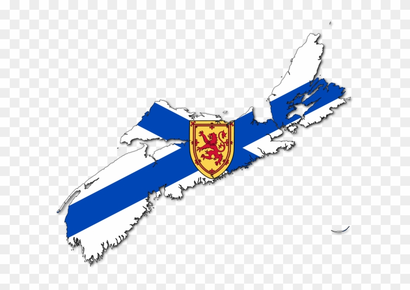 Flag-map Of Nova Scotia - Nova Scotia Flag Map #1731803