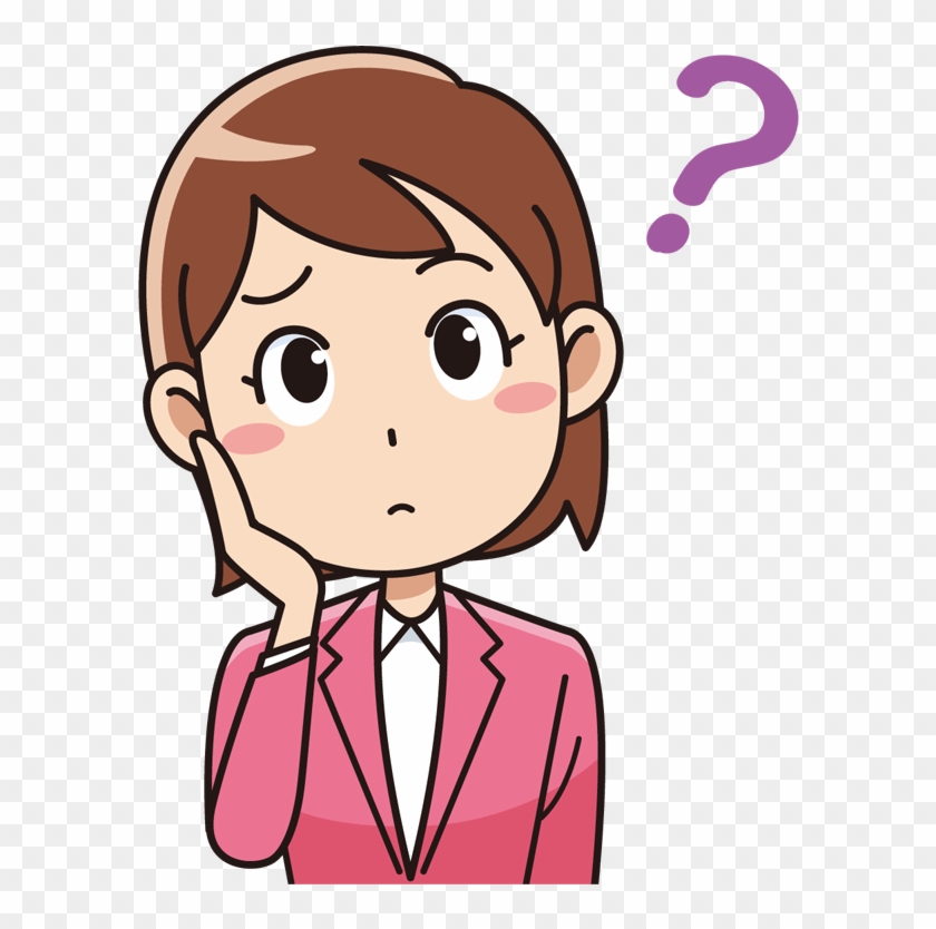 Talking Mouth Clip Art - Thinking Woman Cartoon Png #1731829