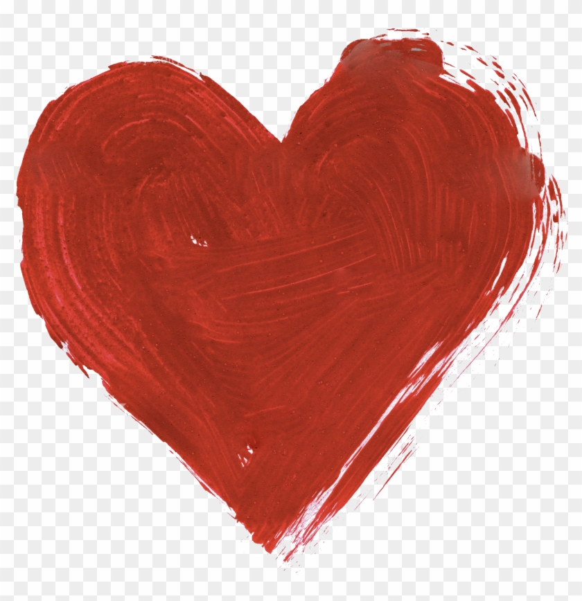Watercolor Heart Png - Transparent Painted Heart #1732058