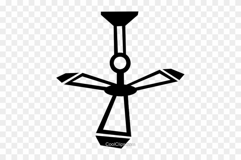Ceiling Fan Royalty Free Vector Clip Art Illustration - Ceiling Fan Royalty Free Vector Clip Art Illustration #1732156