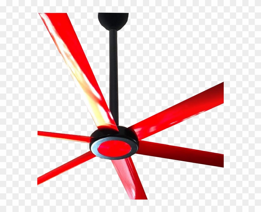 Fan-red - Red Industrial Ceiling Fan #1732163