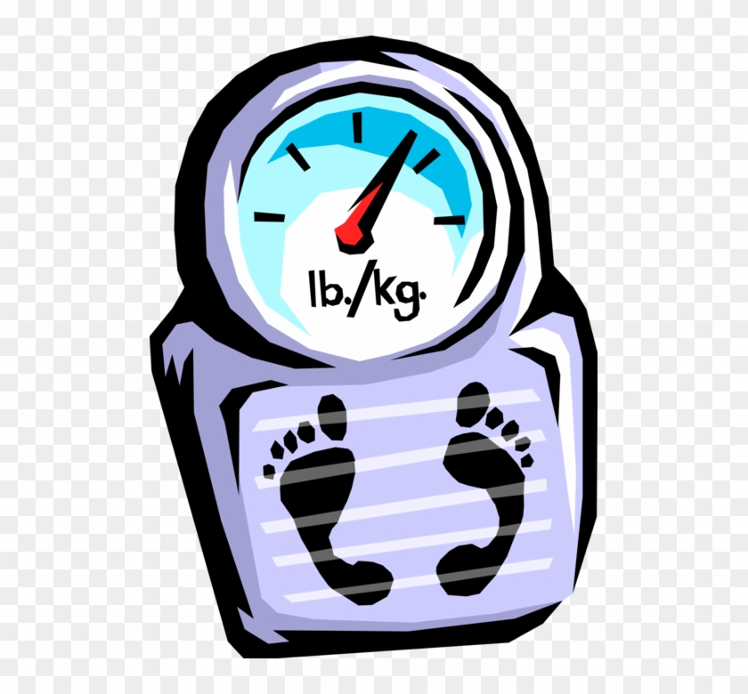 Vector Illustration Of Bathroom Weigh Scale Force-measuring - Much Do You Weigh #1732226