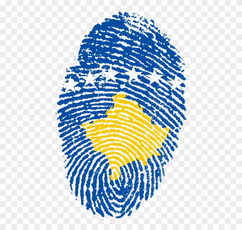 Kosovo, Flag, Fingerprint, Country, Pride, Identity - Kosovo Fingerprint #1732289