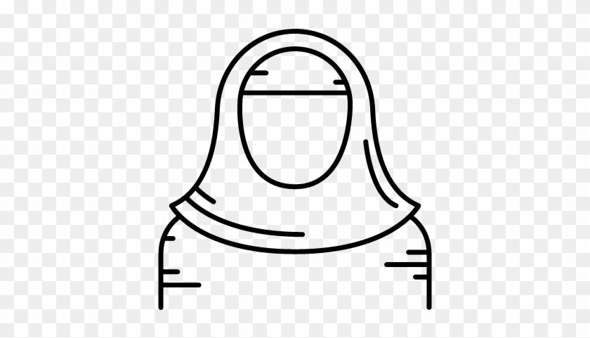 Hijab Vector - Hijab Icon Png White #1732453