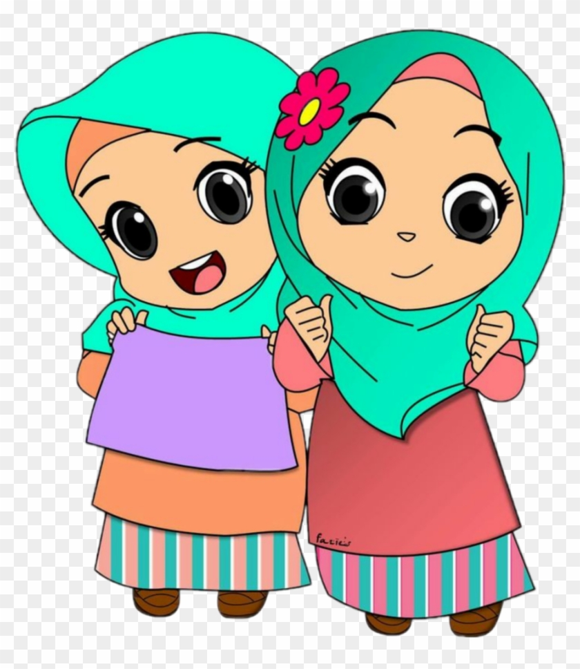 Kids Hijab Jilbab Muslimwomensday Kartun Kanak Kanak Muslimah Free Transparent PNG Clipart Images Download