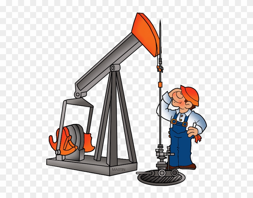 Oil Man And Oil Rig - Oil Rig Clip Art #262481