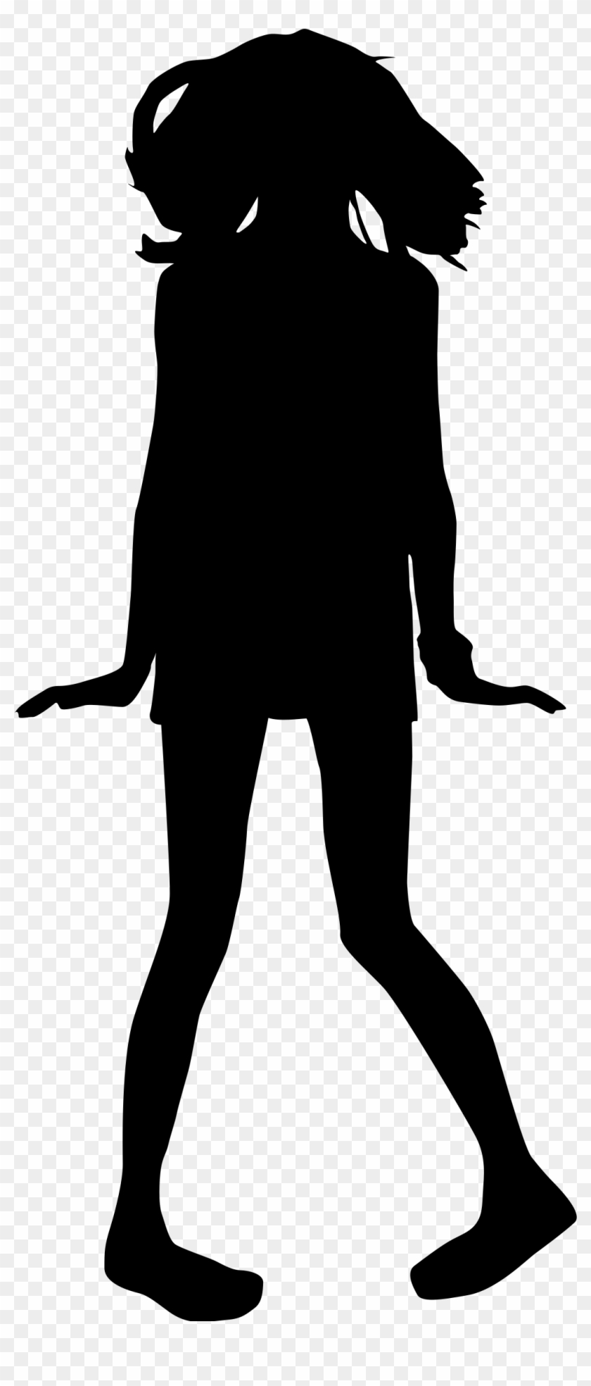 Teenage Girl Silhouette Png #262500