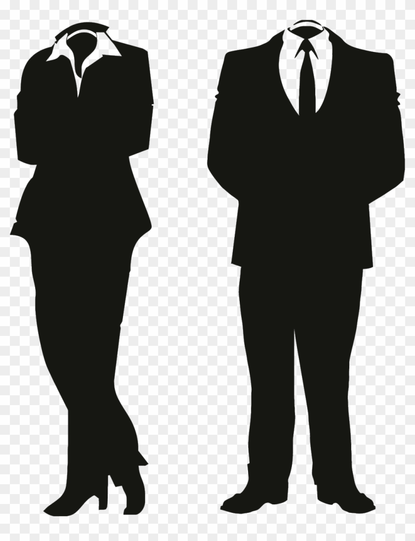 Suit Woman Clip Art - Siluetas De Personas Sin Cabeza #262508