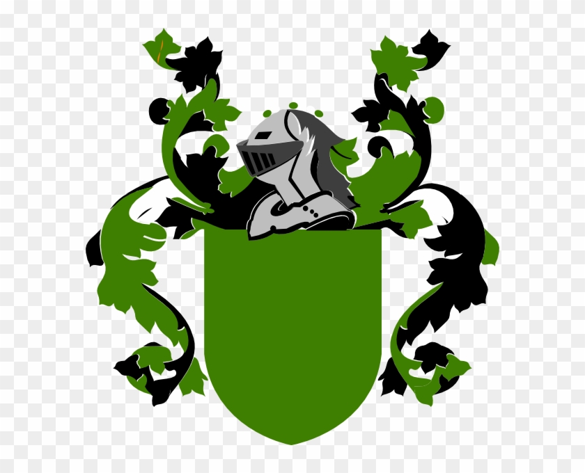 Burley Family Crest Clip Art - Blank Green Coat Of Arms #262542