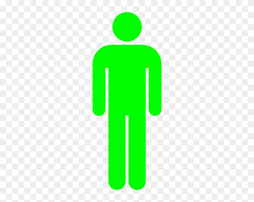 This Free Clip Arts Design Of Green Toilet Symbol Man - Men Toilet Sign #262551