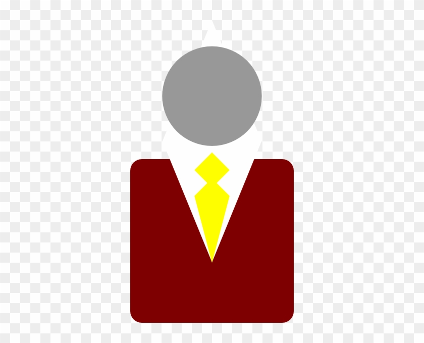 Red Suit & Yellow Tie Clipart - Clip Art #262596