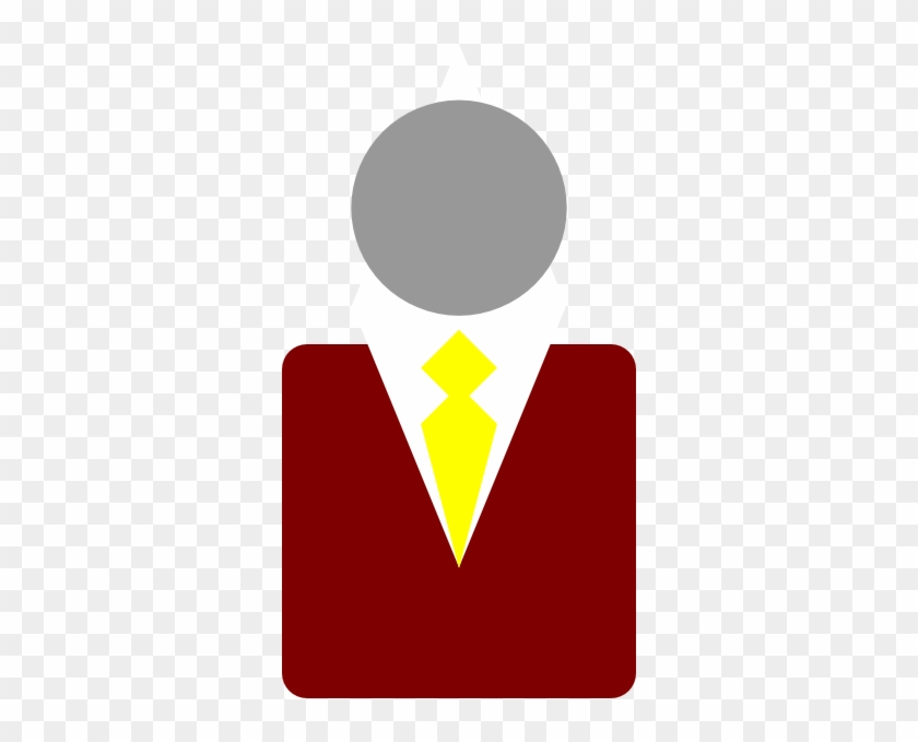 Red Suit & Yellow Tie Clipart - Clip Art #262596