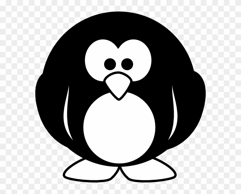 Penguin Clipart Black And White - Cute Christmas Things To Draw #262653
