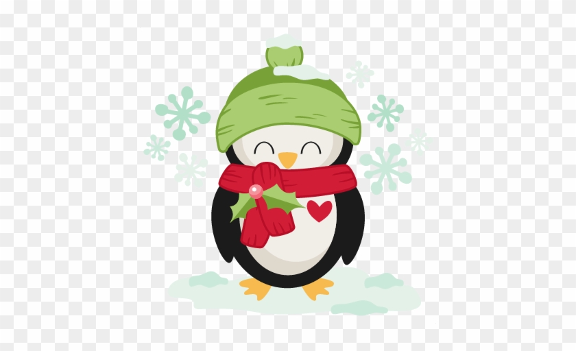 Winter Christmas Penguin Svg Scrapbook Cut File Cute - Miss Kate Cuttables Christmas #262676