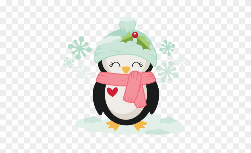 Winter Christmas Penguin Svg Scrapbook Cut File Cute - Miss Kate Cuttables Christmas #262718