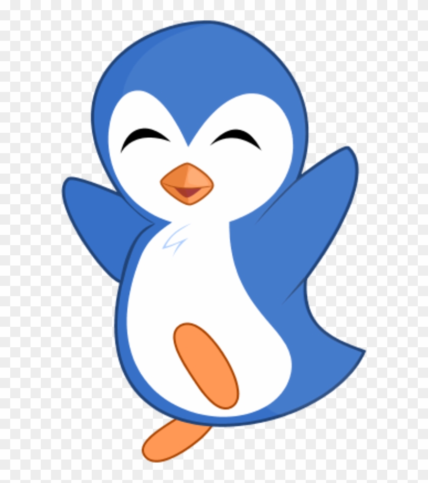 Jumping Baby Penguin - Blue Penguin Clip Art #262725