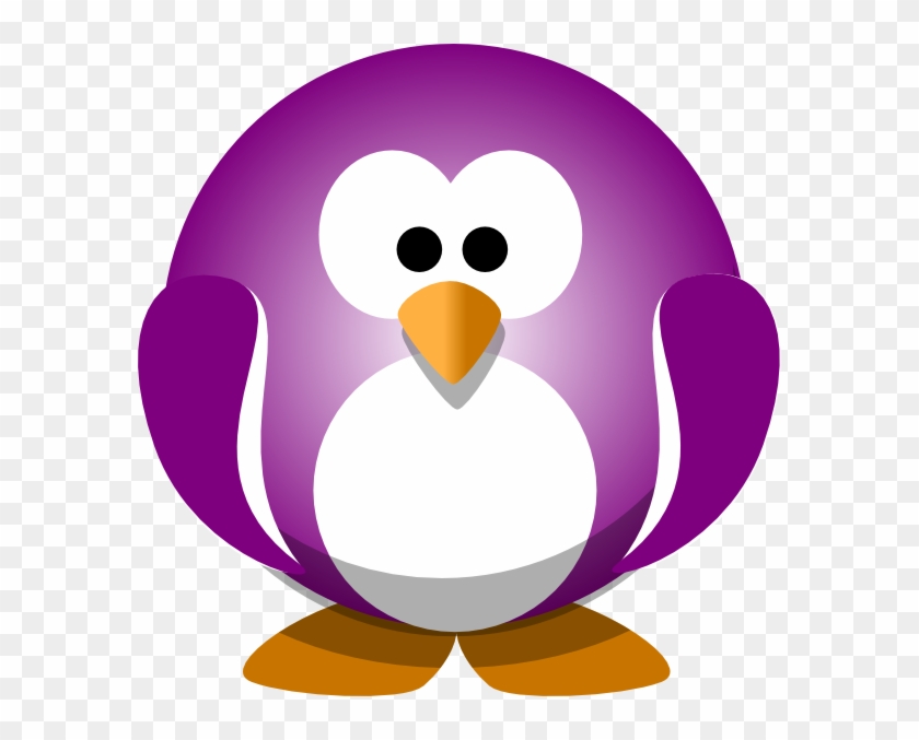 Purple Penguin Svg Clip Arts 588 X 597 Px - Purple Penguin Clipart #262801