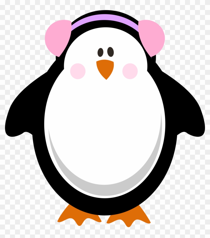 Penguin With Earmuffs - Clip Art #262813