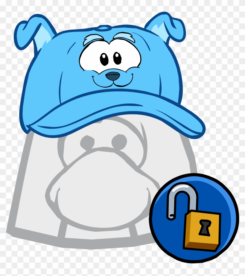 Blue Border Collie Hat - Club Penguin The Flip #262852