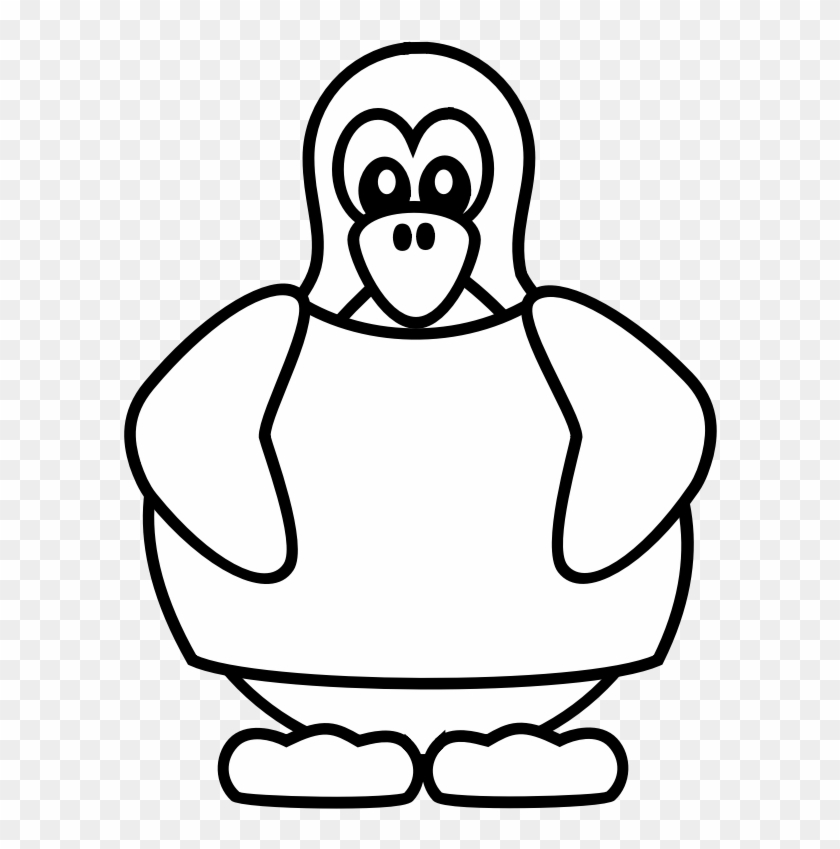 Penguin With A Shirt - Linux Para Colorear #262929