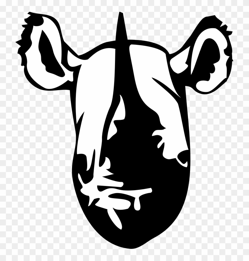 Life Clip Art Download - Black And White Rhino Head #263061