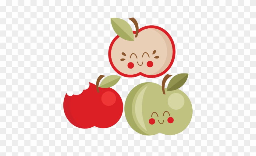 Cute Apple Set Svg Scrapbook Cut File Cute Clipart - Clip Art #263253