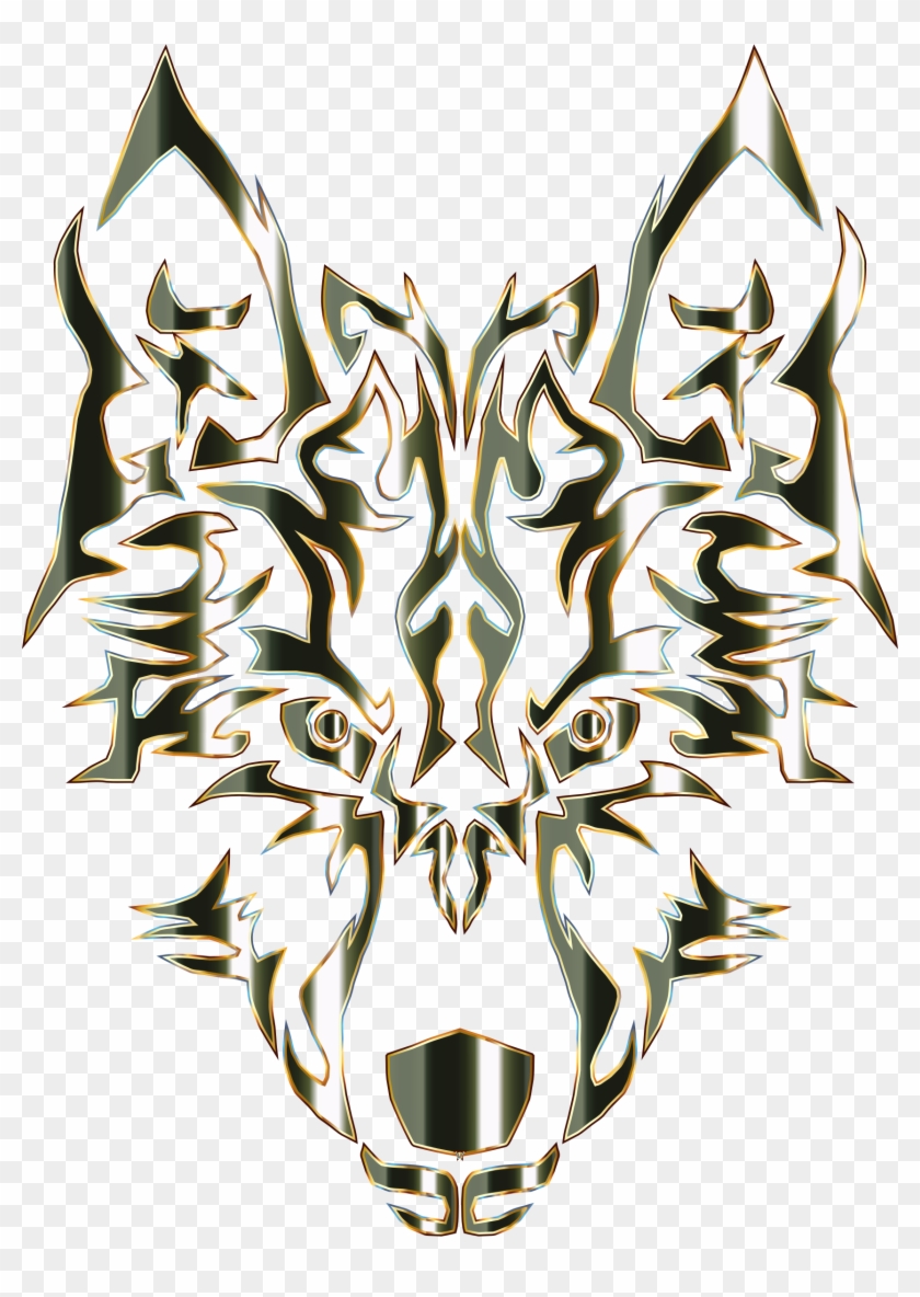 Wolf Clipart Tribal Wolf - Wolf Logo Transparent Background #263267