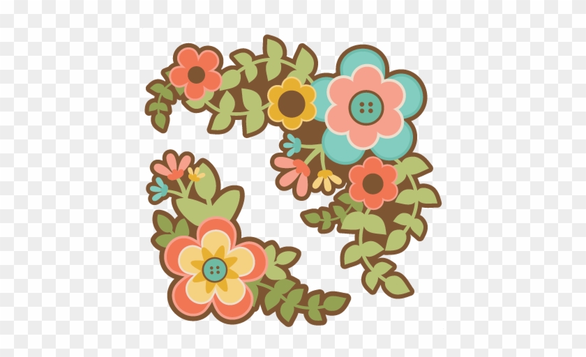 Flower Group Set Svg Scrapbook Cut File Cute Clipart - Cute Clipart For Scrapbooking #263270