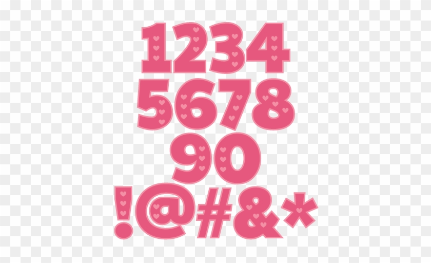 Valentine Numbers Scrapbook Cuts Svg Cutting Files - Clip Art #263354