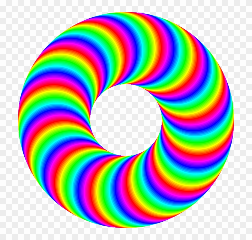 Rainbow Donut By 10binary On Clipart Library - Dancing Rainbow Worm Gif #263401