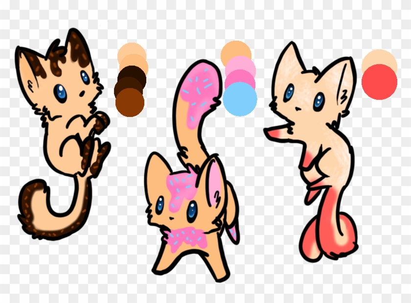 Adoptables] 2-point Doughnut Kitties By Luna950 On - Kitten #263404