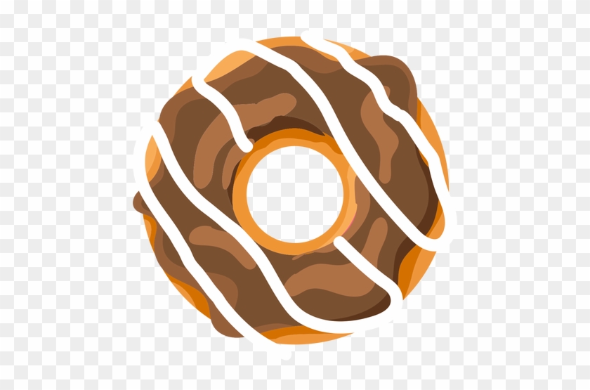 Chocolate Vanilla Doughnut Illustration - Donut Png #263476