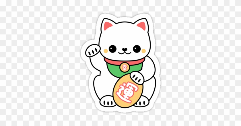 Super Cute Maneki Neko Stickers, The Lucky Beckoning - Kawaii Maneki Neko #263510