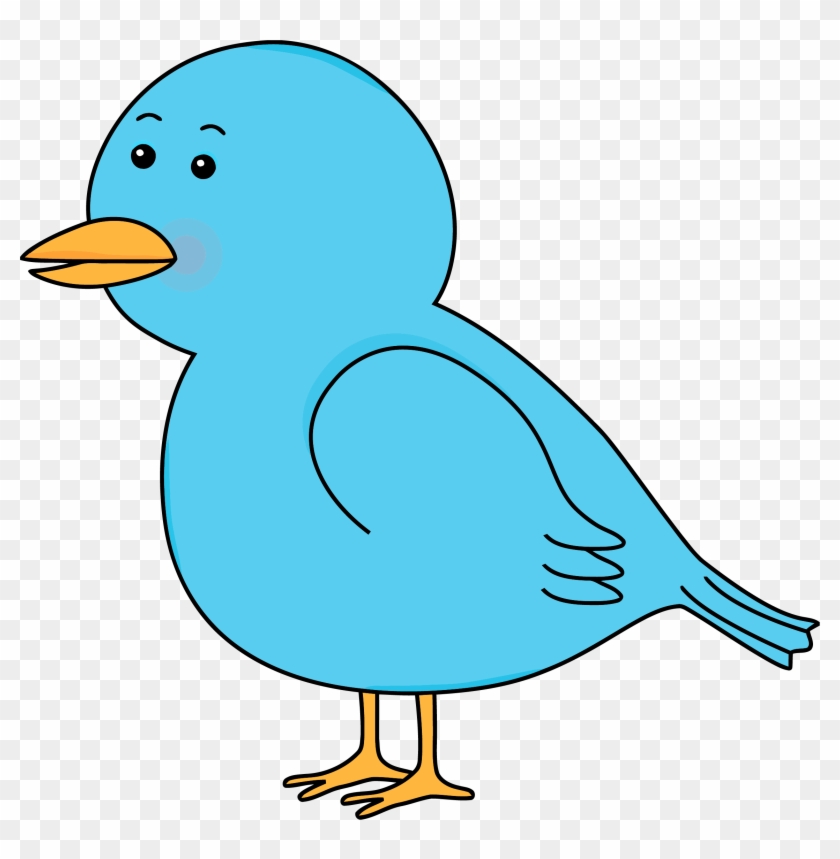 Waiting Cute Cartoon Bird Clipart Png - Blue Bird Clipart #263531