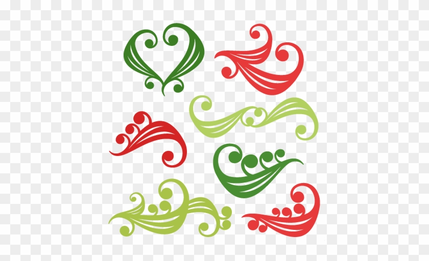 Daily Freebie Miss Kate Cuttables Christmas Flourishes - Scalable Vector Graphics #263601
