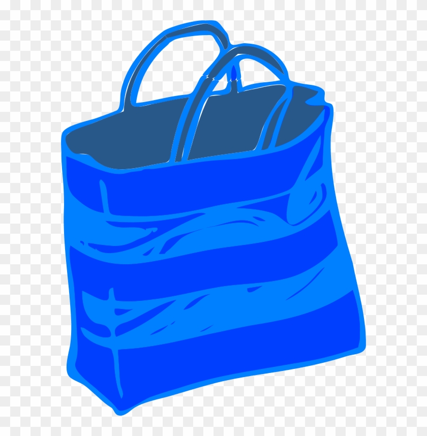 Shopping Bag Vector Clip Art - Clip Art Bag Blue #263664