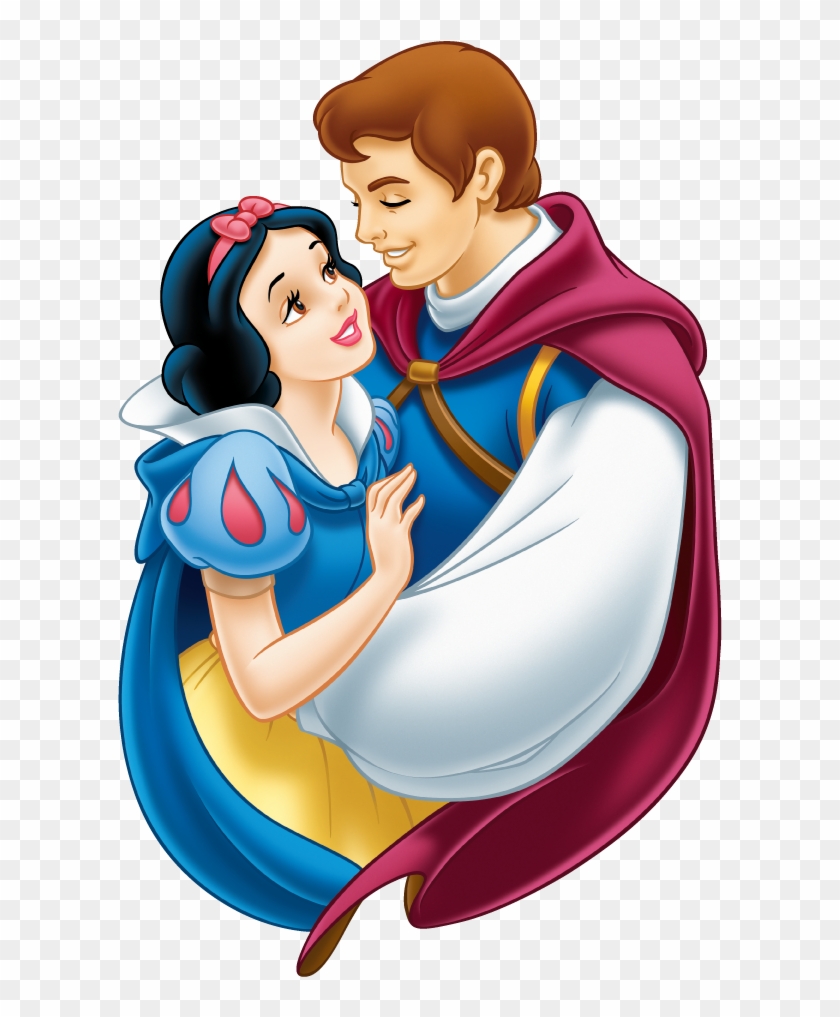 Snow White, Prince, And Dwarfs Clipart - Snow White And Prince #263794