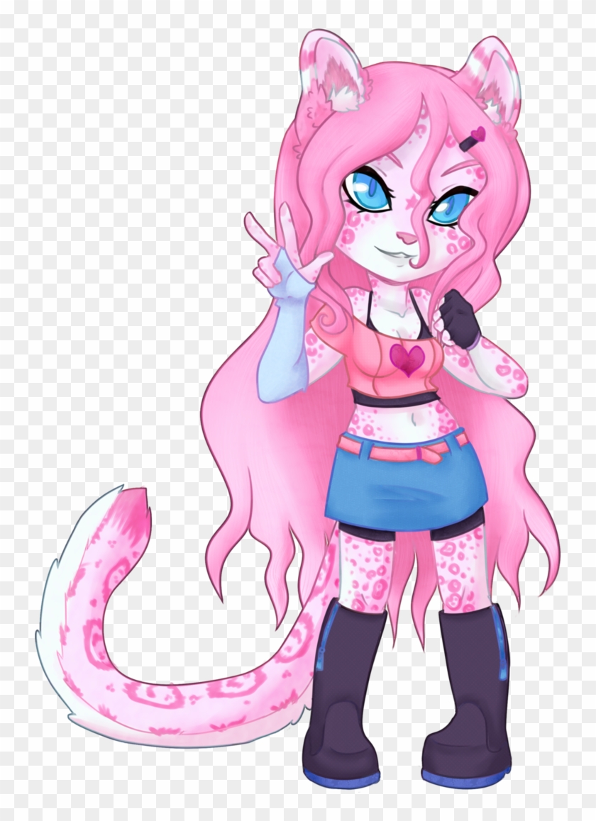 Karina [pink Snow Leopard] By Kyttias - Chibi Snow Leopard Furry #263838