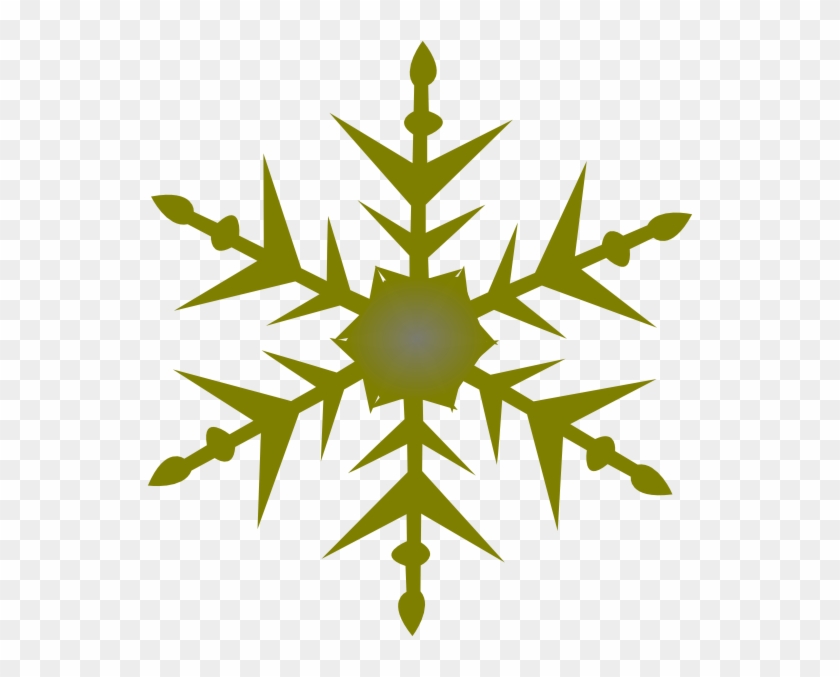 Solid Snowflake Clipart - Gold Snow Flake Clipart #263916