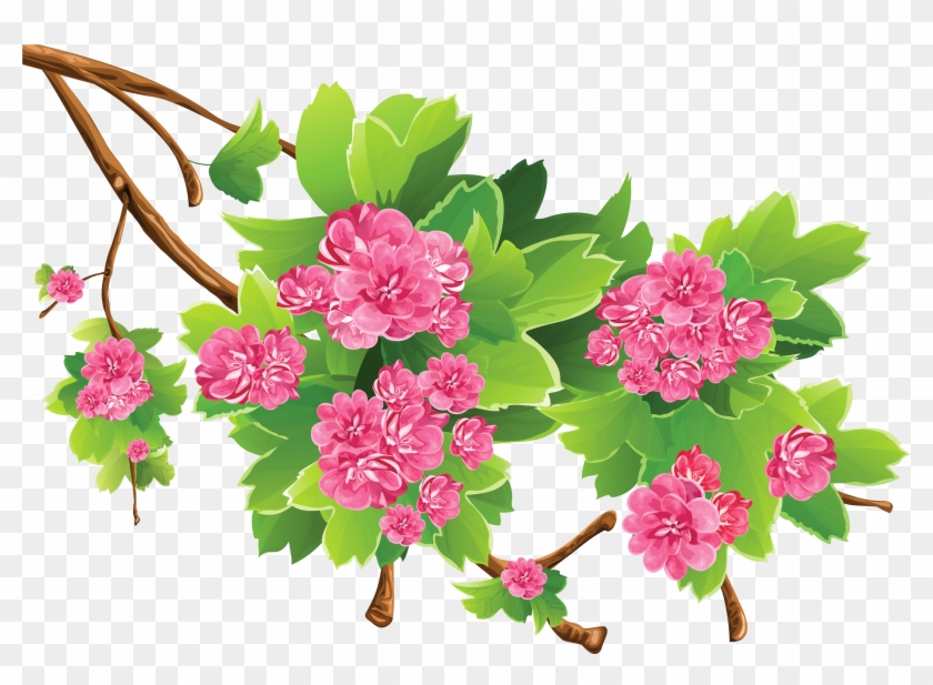 Spring Branch Transparent Png Clipart Picture - Transparent Png Clipart Spring Flower Png #263920