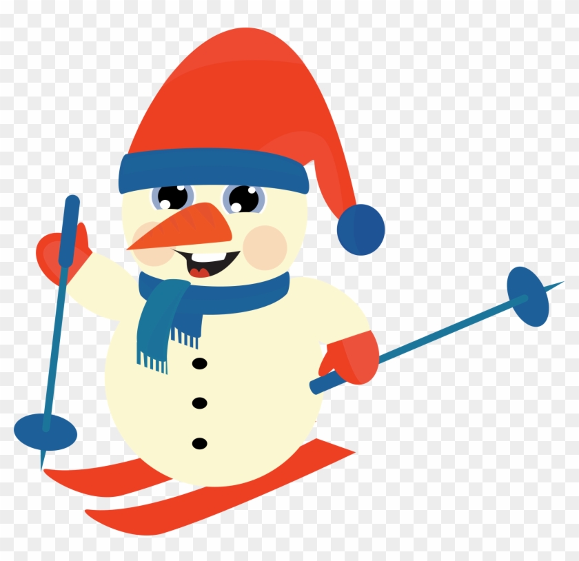 Snow Man - Skiing Clipart Png #263933