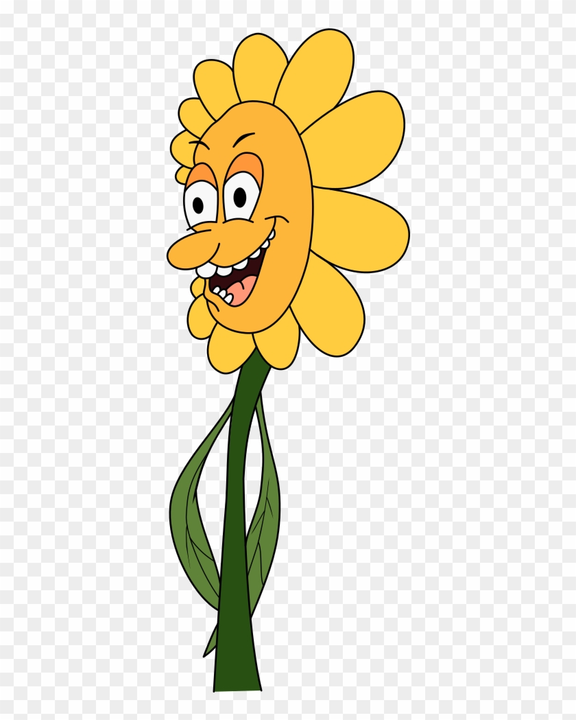 Anthropomorphic Plant Flower Cartoon - Cartoon #264045
