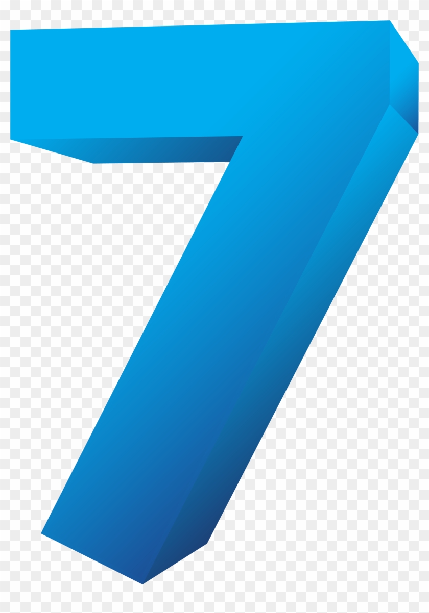 Blue Number Seven Transparent Png Clip Art Image - Clipart Seven #264178