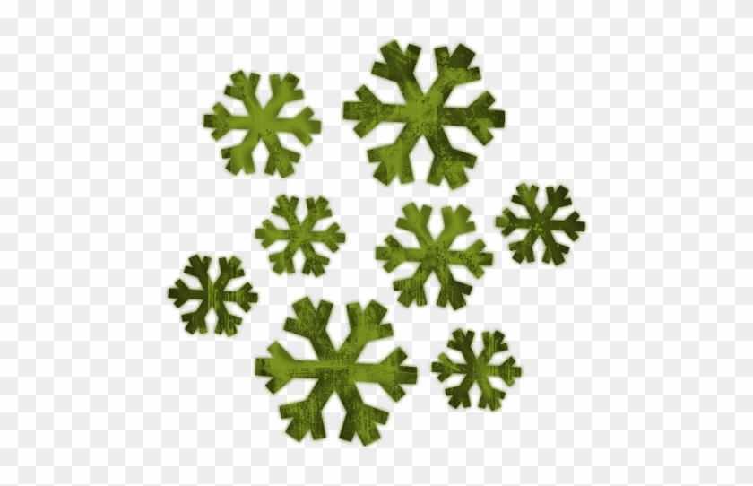 Green Snowflake Clipart - Yellow Snowflakes #264218