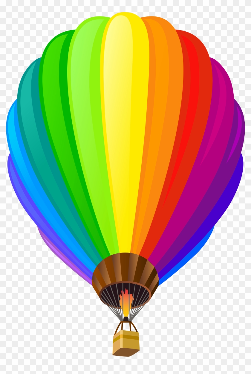 0, - Hot Air Balloon Png Rainbow Color #264241