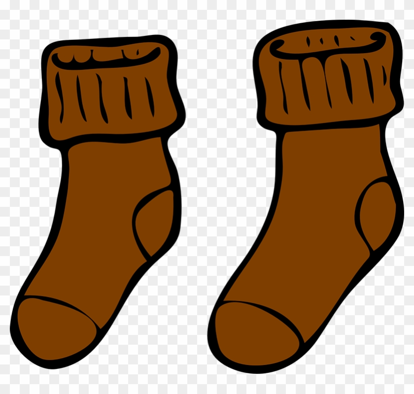 Socks Winter Christmas Socks Brown Clothin - Socks Clip Art #264268
