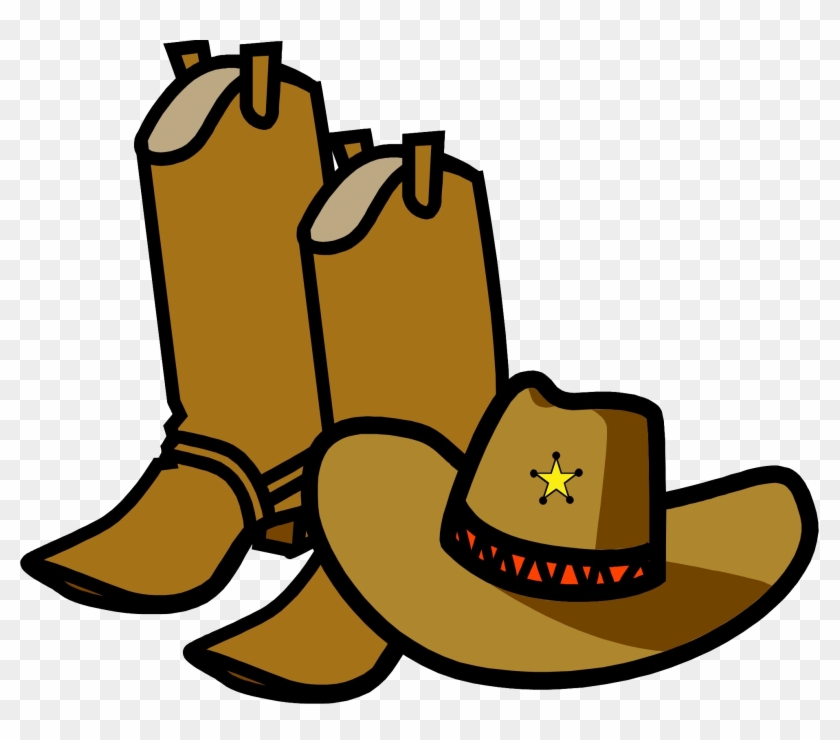 Go Western Boots Clipart Cliparthut Free Clipart - Cowboy Hat And Boots #264306