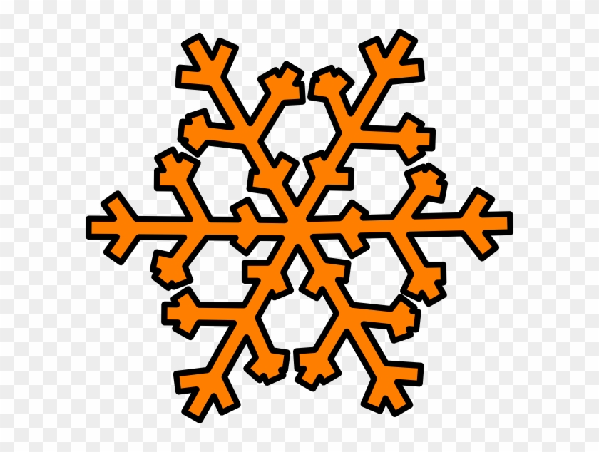 Orange Snowflake Clip Art - Orange Snowflake Clipart #264319