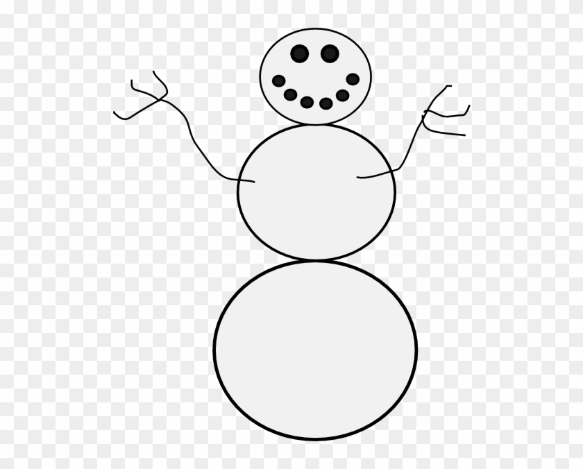 Outline Of A Snowman #264348